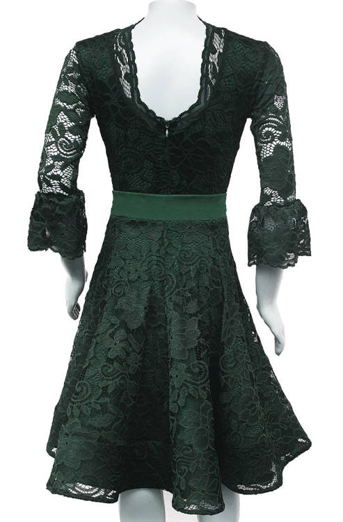 Juvenile Dress: body and  skirt - LUCY /LACE/ BLACK